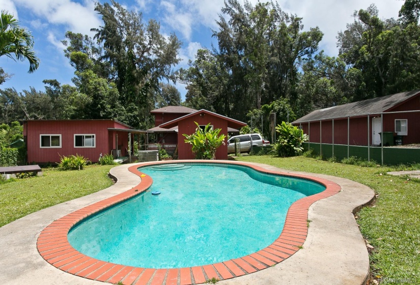 Pool looking towards home.