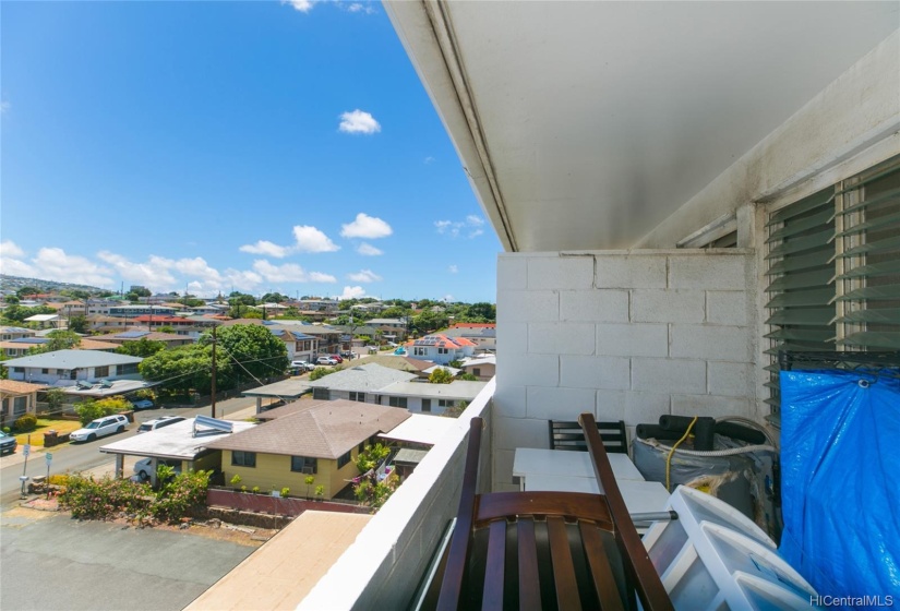 balcony has great space for relaxing or storage