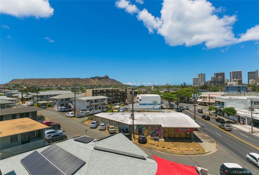 View of Diamond Head from the front door