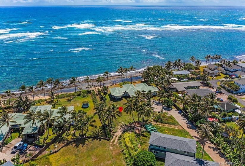 Almost oceanfront 5,165 sq.ft home lot next to beach right of way with ocean views. Hauula Hawaii.