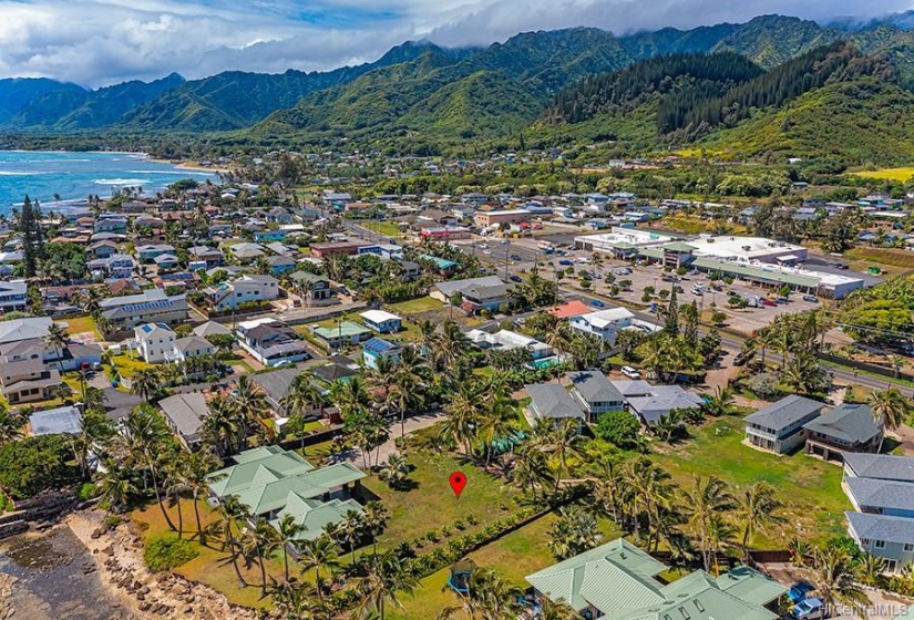 Almost oceanfront 5,165 sq.ft home lot next to beach right of way with ocean and mountain views. Hauula Hawaii.