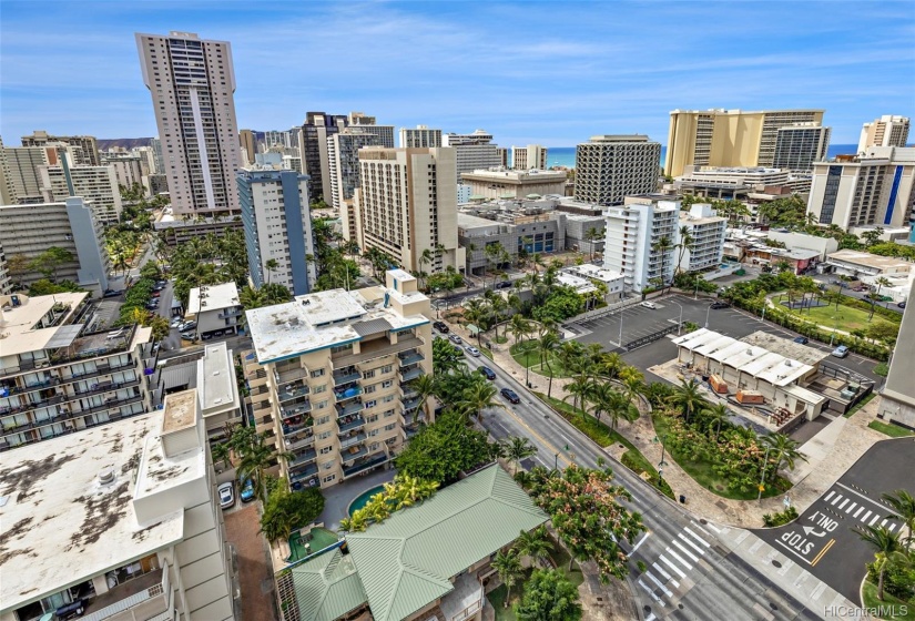 View looking East toward Diamond head