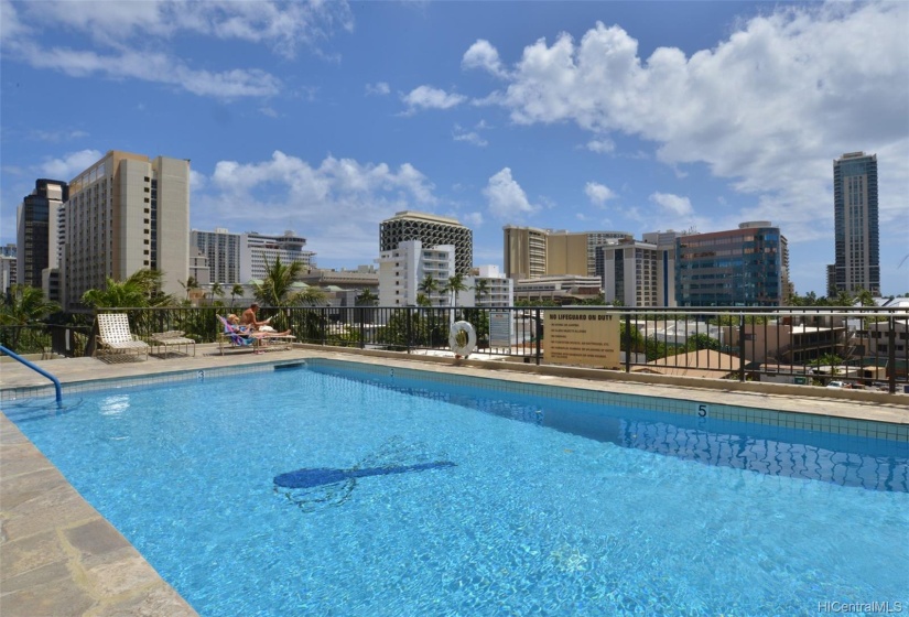 View of Pool looking out