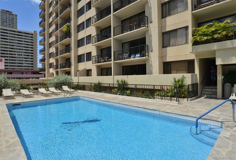 View of pool looking in