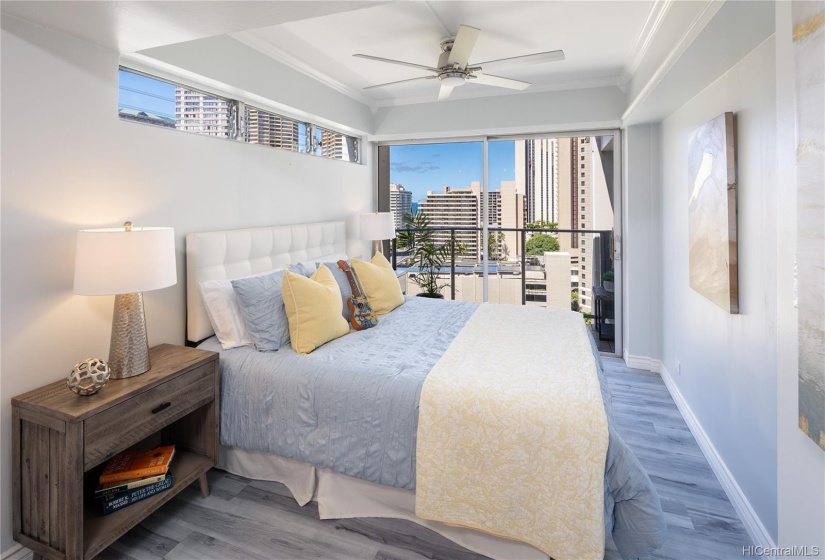 Cozy bedroom nook with access to this suites own lanai!