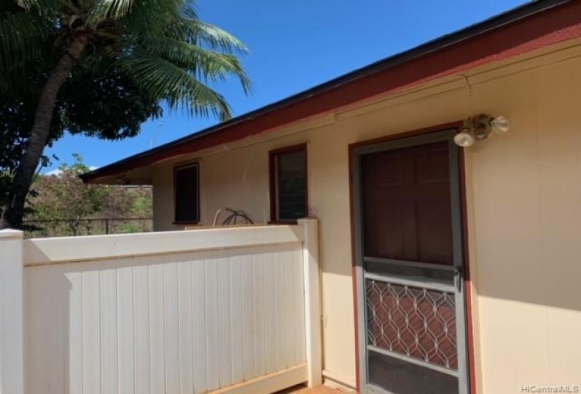 Side Entrance to the home leading to office area/den