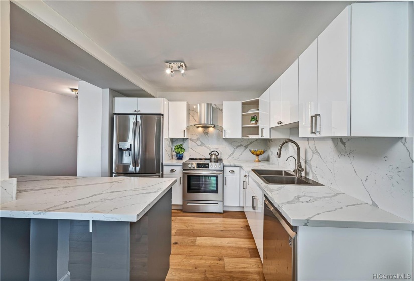 Amazing remodel. Marble counter tops and back splash, stainless steel appliance and open concept perfect for cooking and entertaining.