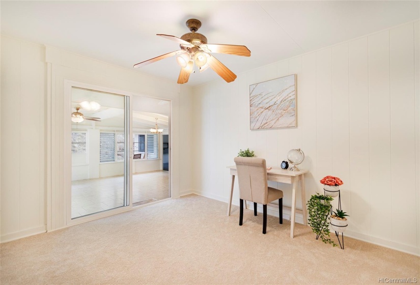 Third bedroom connected to the enclosed lanai.