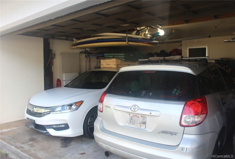 Lots of extra storage space in garage!