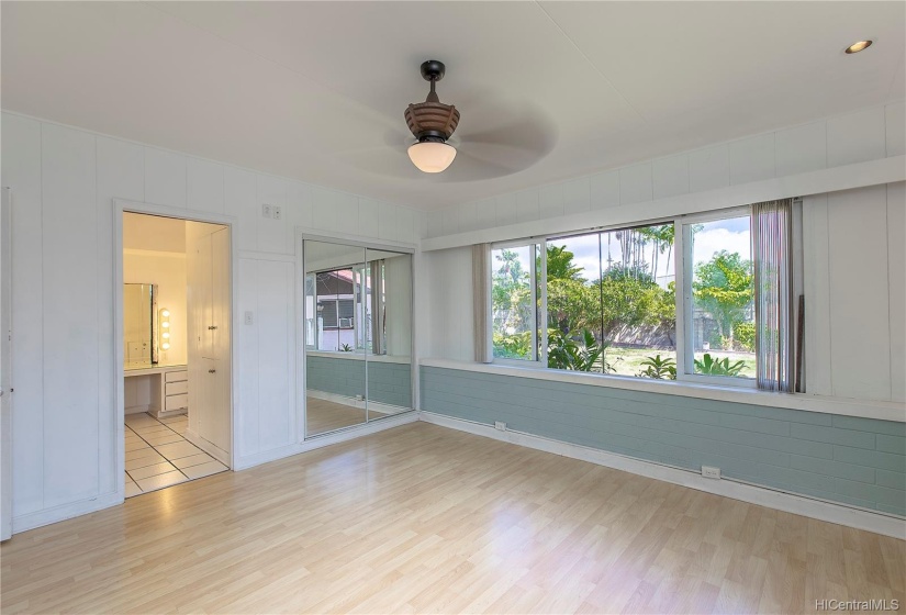 Main house-Primary bedroom with huge closets, built-ins and vanity area