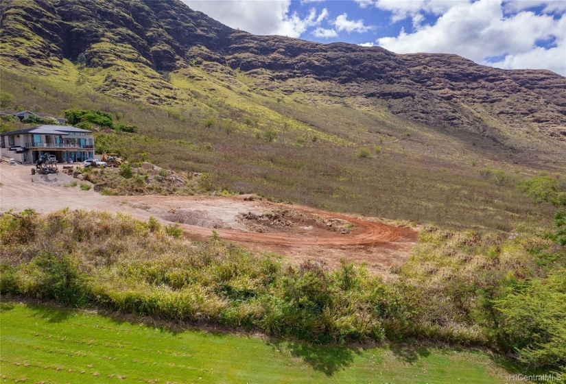 View of lot from golf course