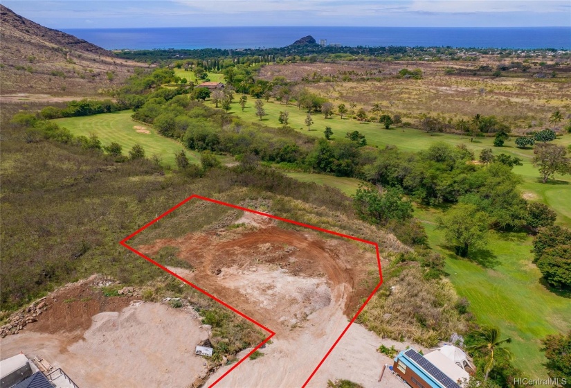 Approx Outline of property fronting golf Course