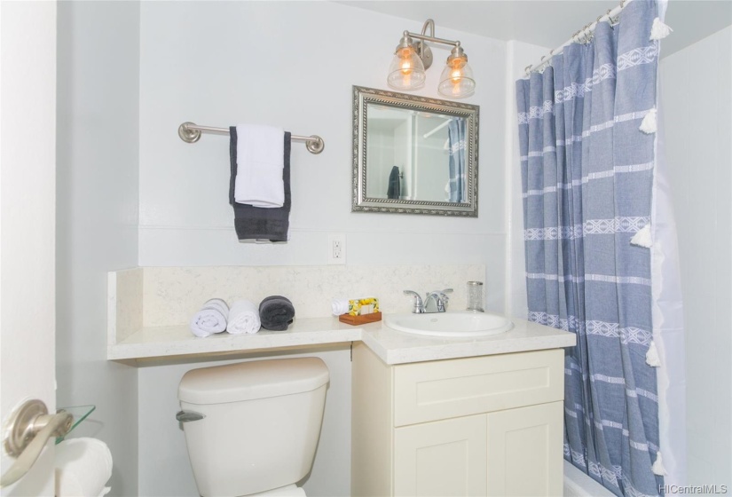 Fully remodeled bathroom.