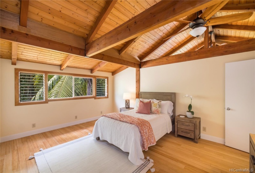 Bedroom in guest dwelling.