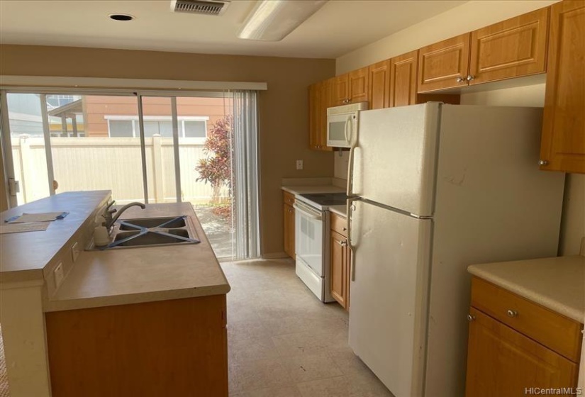 Kitchen with lots of cabinetry space.