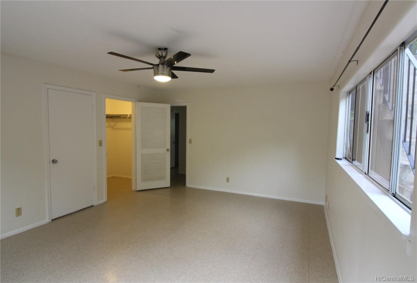 One of two bedrooms suites - with a walk-in closet.