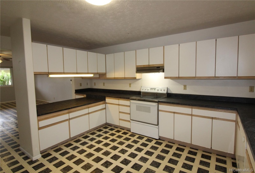 There's ample storage in this large kitchen.