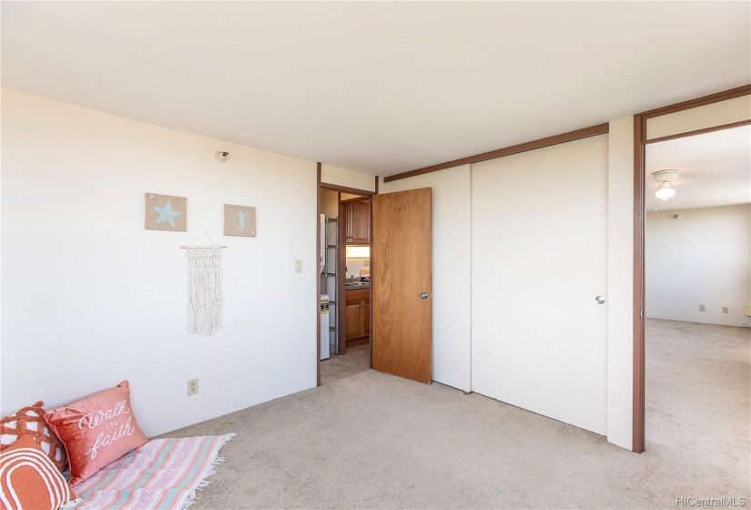 Large closet in the bedroom.