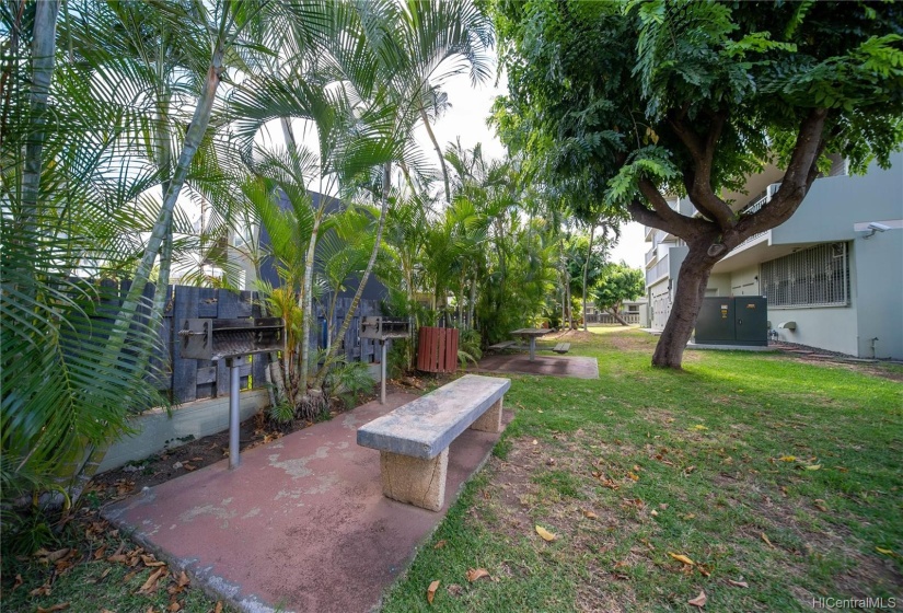 Dedicated BBQ area as part of the building amenities.