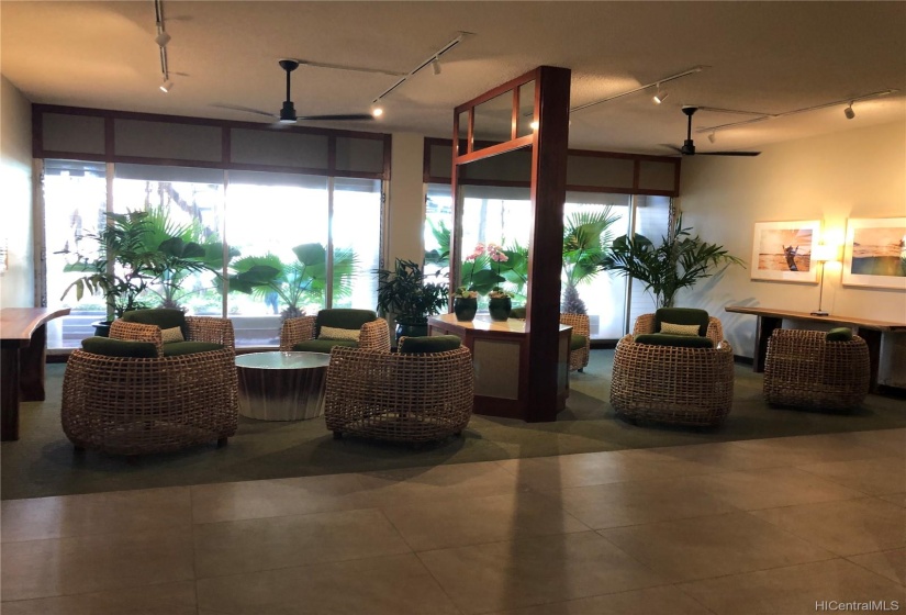 Reception area for the Banyan Tree guests