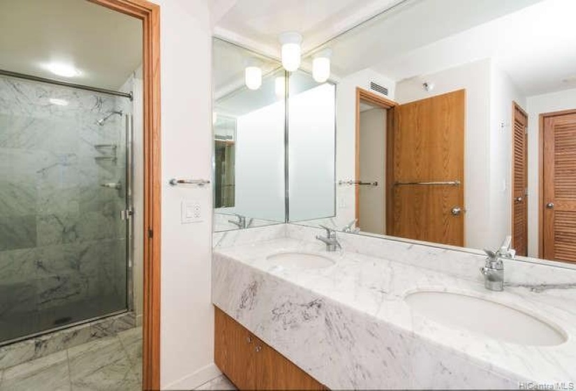 Master bath with marble features