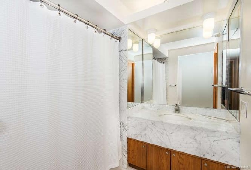 2nd bathroom with marble features