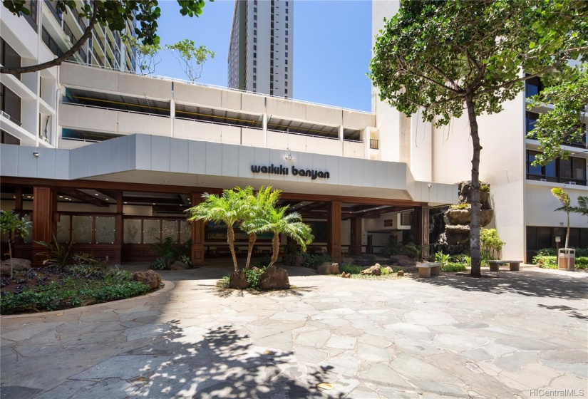 The Waikiki Banyan is one block from the beach.