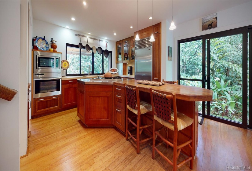 Another view of Kitchen with exterior door.