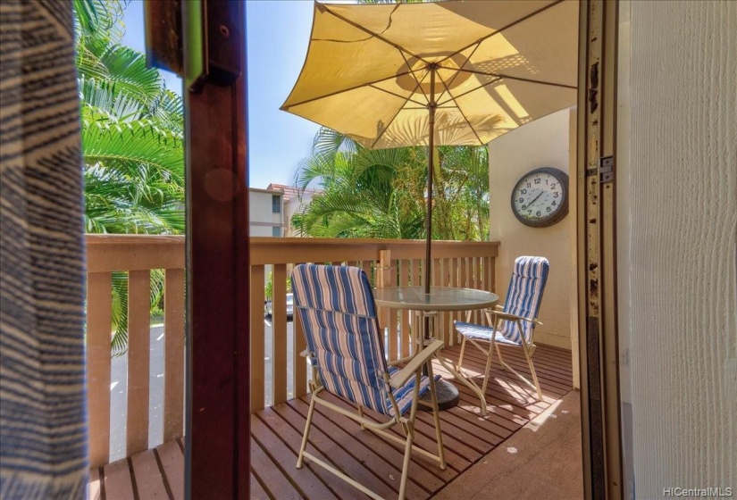 Step outside an enjoy the sun on your perfect sized lanai.