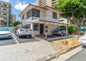 View of the front house from the street.