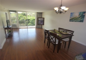 View of LR & dining area from kitchen