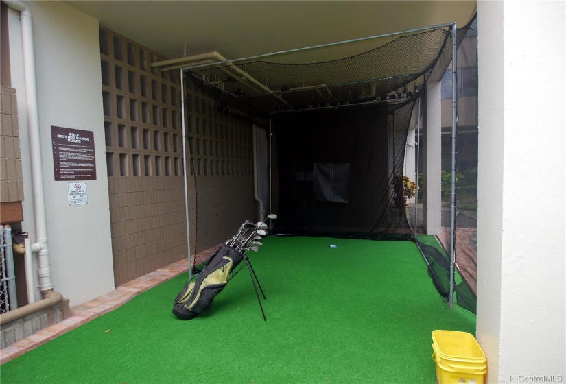 Golf practice area