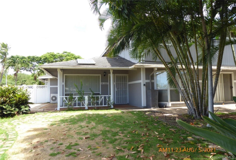 Back yard, looking toward small lanai.