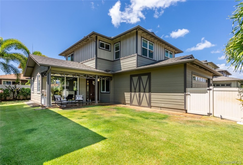 Fenced-in and landscaped yard