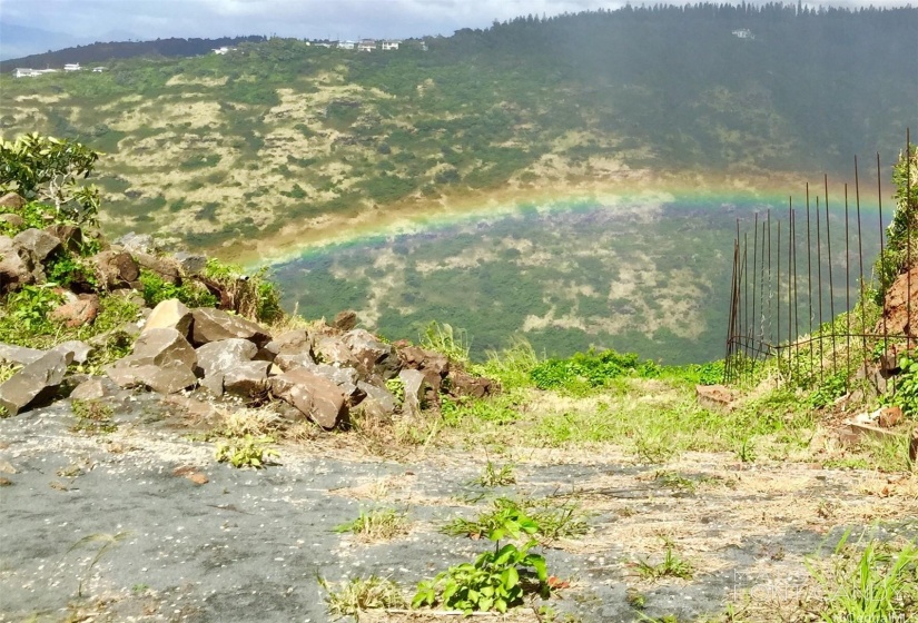 Rainbows often accompany the view