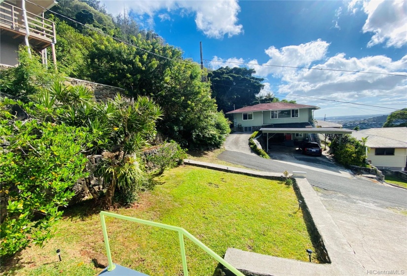 Front yard at end of street