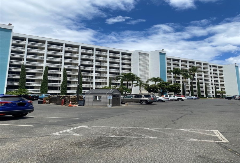 As you enter the gated entrance with your key FOB, you will see the guard shack on the left.  Parking is open and unassigned.