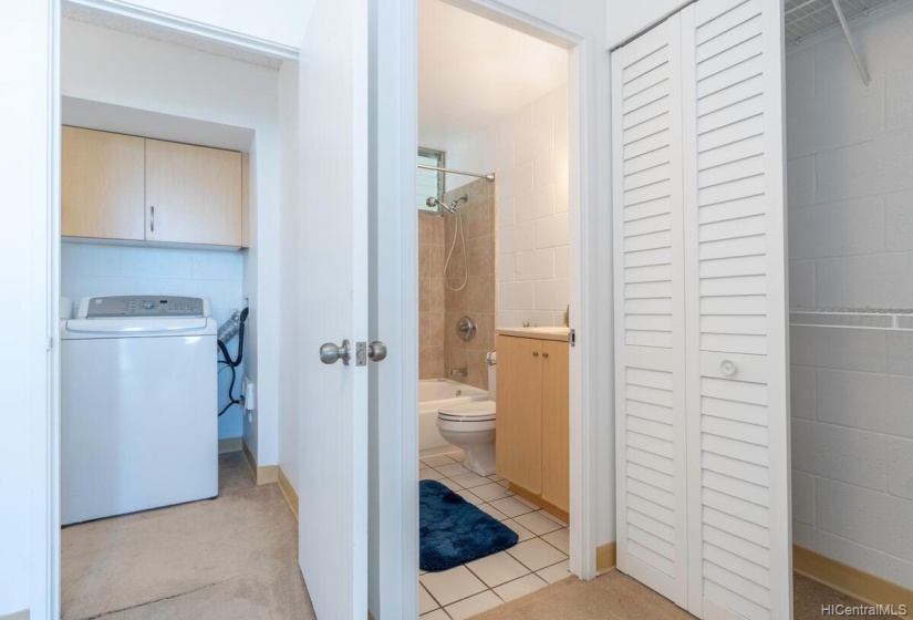 The primary bedroom suite includes two closets and a full bathroom.