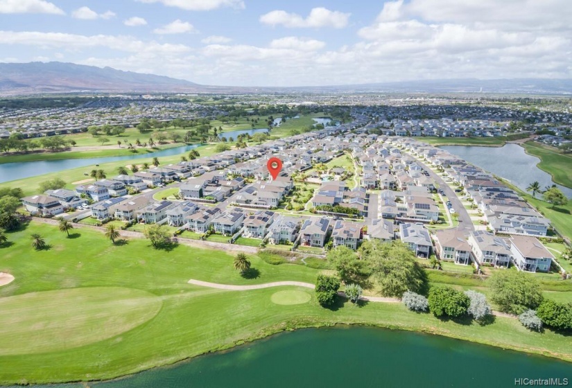 This exclusive community is surrounded by golf course and lagoon