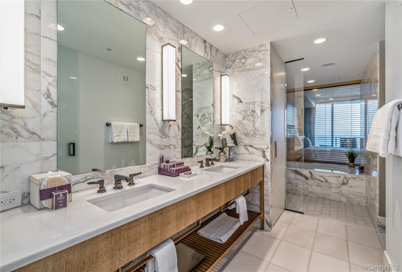 Luxurious Master Bathroom features 