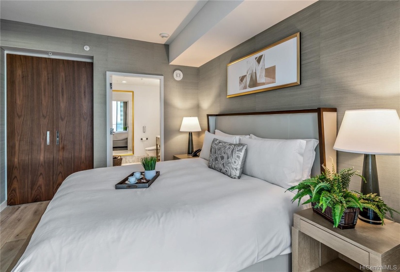 View of the Guest bedroom with en-suite Bathroom.