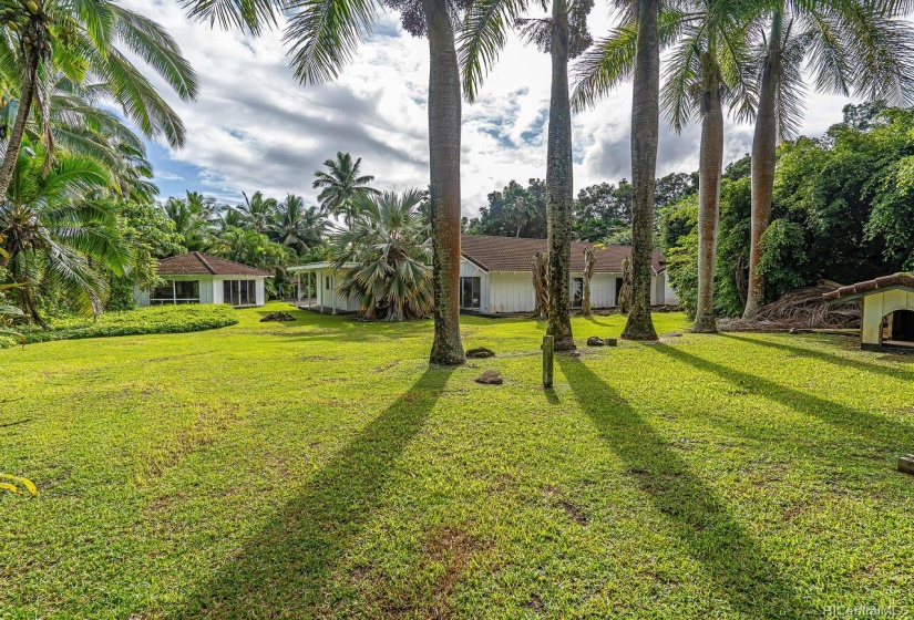 Two acres of level land in a private gated community, waiting for your custom home ideas to come to life. Rare one of a kind property for the person that wants privacy, space, and a sense of place. Haiku Plantations Hawaii