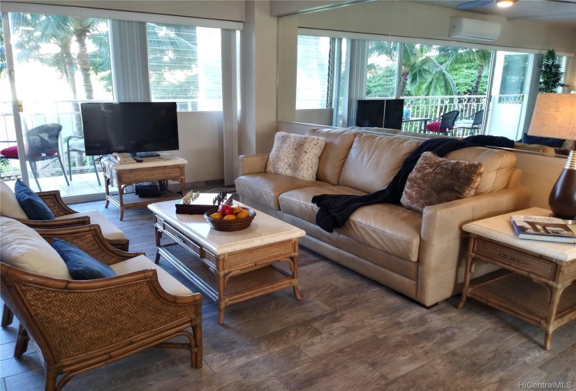 Living area opens to Lanai