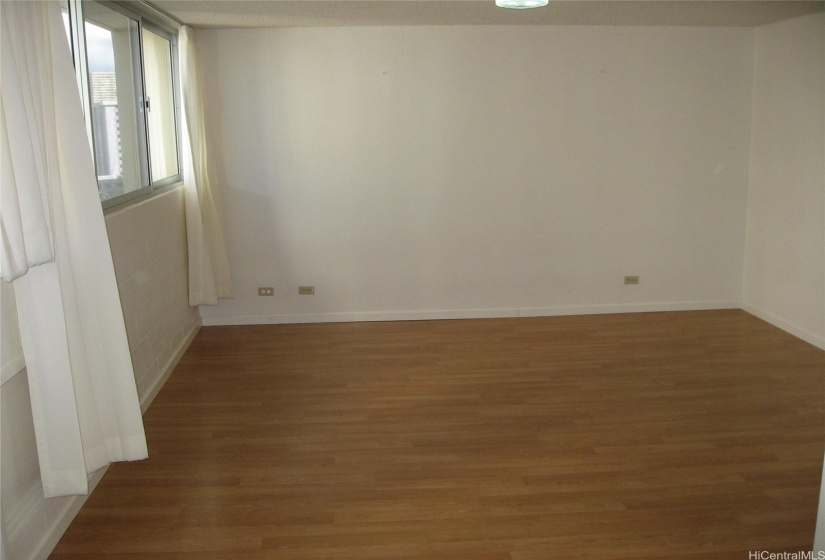 Living room with laminate floors