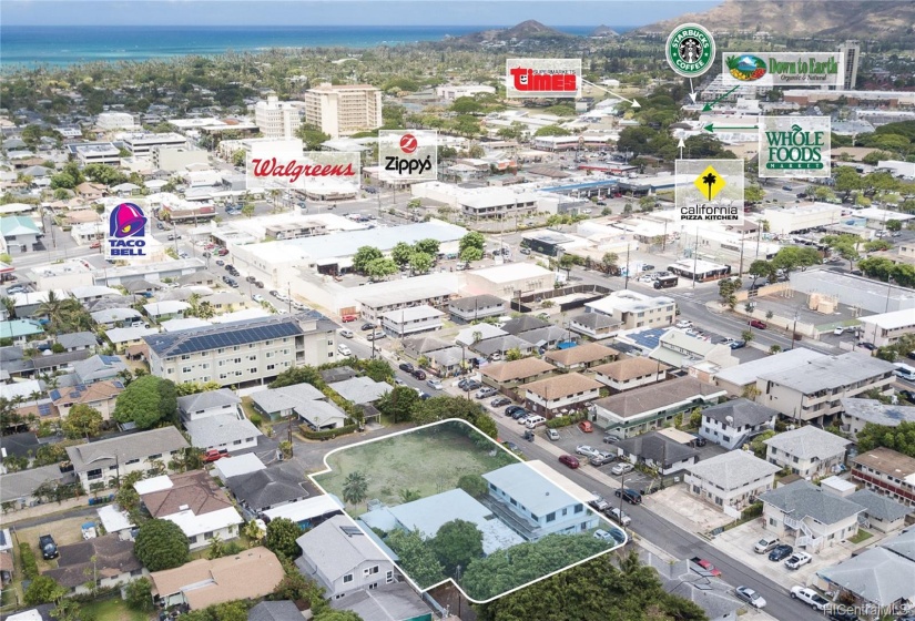 Near proximity to the Kailua business district including numerous restaurants, retail, medical and office amenities