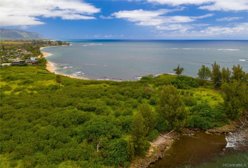 Peninsula with miles of white sandy beach