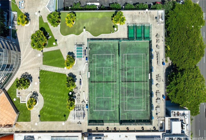 Enhanced Aerial view of amenities.