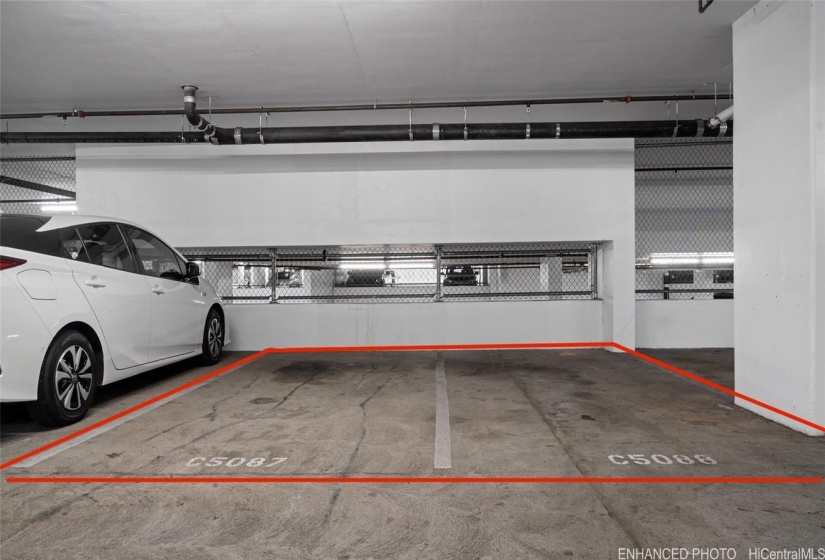 Enhanced. 2 parking stalls located on 5th floor.