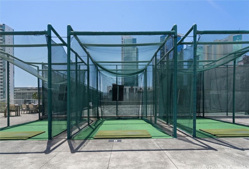 Enhanced. Putting or Batting cage.