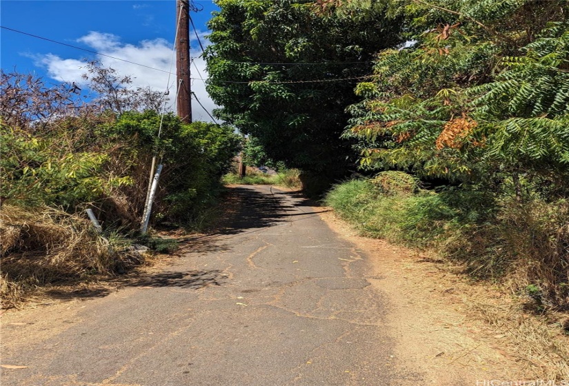 Long driveway to the property